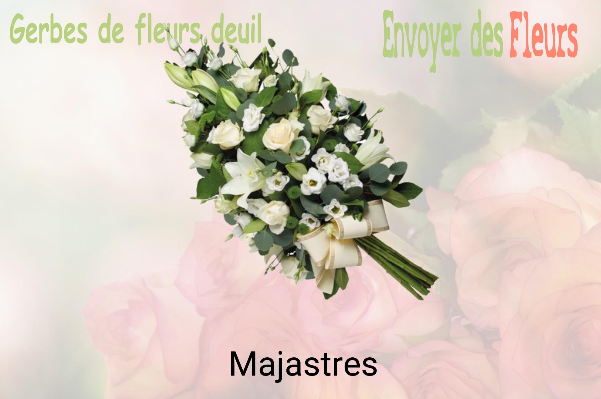 Gerbe de fleurs de deuil livrée à Majastres